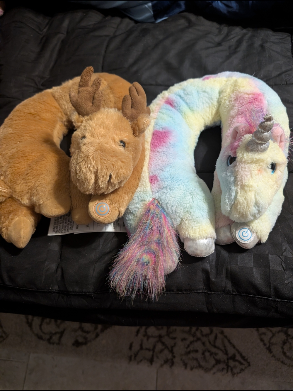 Plush Unicorn Neck Pillow - Pastel Rainbow Comfort for Kids